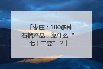 枣庄：100多种石榴产品，靠什么“七十二变”？