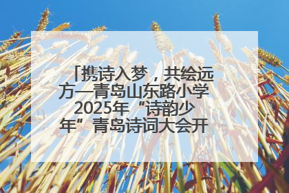携诗入梦，共绘远方—青岛山东路小学2025年“诗韵少年”青岛诗词大会开幕畅游诗词之海