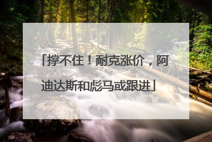 撑不住！耐克涨价，阿迪达斯和彪马或跟进