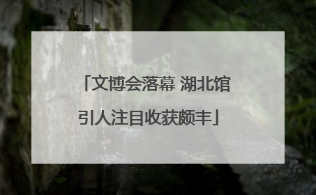 文博会落幕 湖北馆引人注目收获颇丰