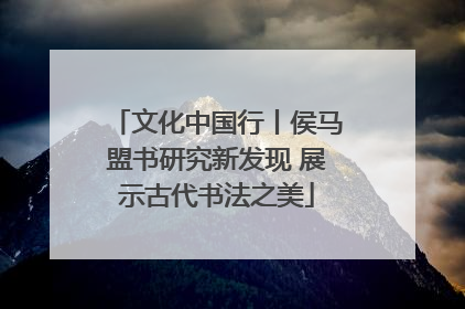 文化中国行丨侯马盟书研究新发现 展示古代书法之美