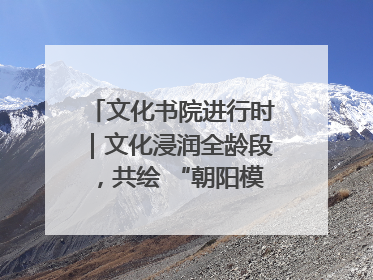 文化书院进行时｜文化浸润全龄段，共绘 “朝阳模式” 新图景！