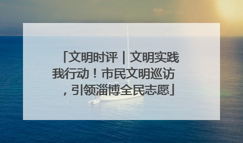 文明时评｜文明实践我行动！市民文明巡访，引领淄博全民志愿