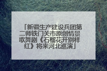 新疆生产建设兵团第二师铁门关市原创情景歌舞剧《石榴花开别样红》将来河北巡演