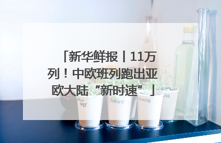 新华鲜报丨11万列！中欧班列跑出亚欧大陆“新时速”