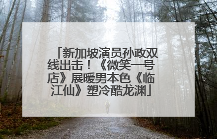 新加坡演员孙政双线出击！《微笑一号店》展暖男本色《临江仙》塑冷酷龙渊