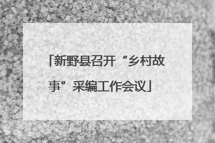 新野县召开“乡村故事”采编工作会议