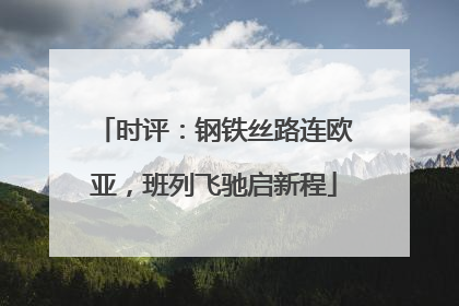 时评：钢铁丝路连欧亚，班列飞驰启新程