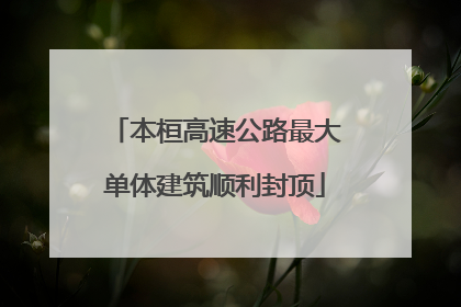 本桓高速公路最大单体建筑顺利封顶