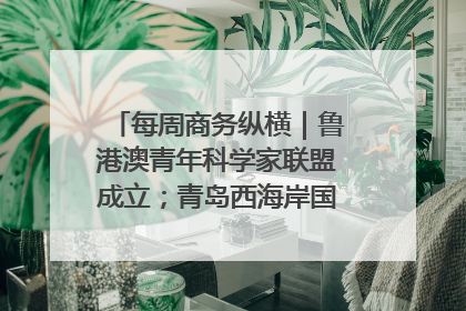 每周商务纵横｜鲁港澳青年科学家联盟成立；青岛西海岸国际能源自贸港启用