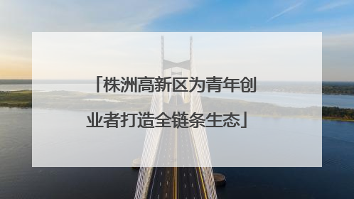 株洲高新区为青年创业者打造全链条生态