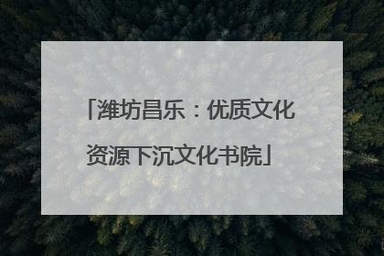 潍坊昌乐：优质文化资源下沉文化书院