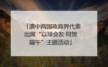 澳中两国政商界代表出席“以球会友·同贺端午”主题活动