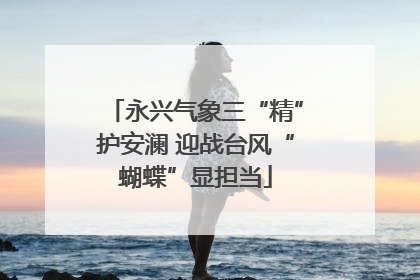 永兴气象三“精”护安澜 迎战台风“蝴蝶”显担当