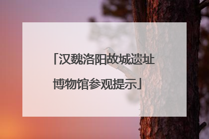 汉魏洛阳故城遗址博物馆参观提示