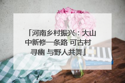 河南乡村振兴：大山中新修一条路 可古村寻幽 与野人共舞