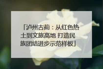 泸州古蔺：从红色热土到文旅高地 打造民族团结进步示范样板
