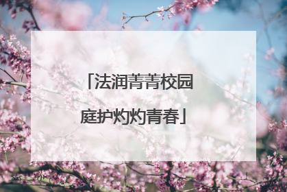 法润菁菁校园 庭护灼灼青春