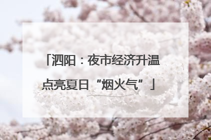 泗阳：夜市经济升温 点亮夏日“烟火气”