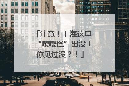 注意！上海这里“嘤嘤怪”出没！你见过没？！