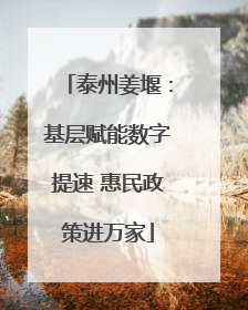 泰州姜堰：基层赋能数字提速 惠民政策进万家