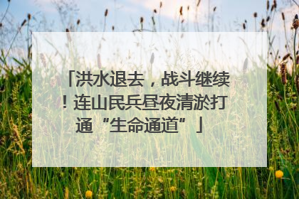 洪水退去，战斗继续！连山民兵昼夜清淤打通“生命通道”