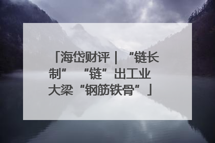海岱财评｜“链长制” “链”出工业大梁“钢筋铁骨”