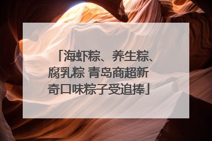 海虾粽、养生粽、腐乳粽 青岛商超新奇口味粽子受追捧