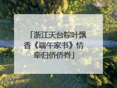 浙江天台粽叶飘香《端午家书》情牵归侨侨眷