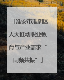 淮安市淮阴区人大推动职业教育与产业需求“同频共振”