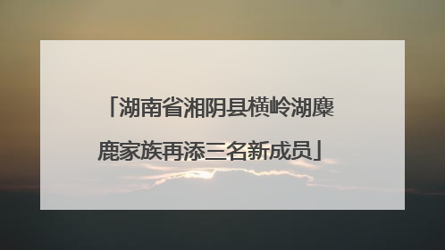 湖南省湘阴县横岭湖麋鹿家族再添三名新成员