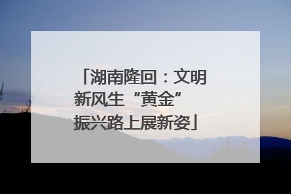 湖南隆回：文明新风生“黄金” 振兴路上展新姿