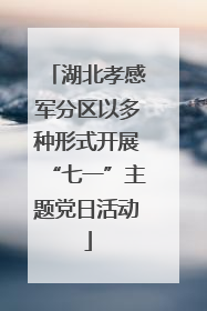 湖北孝感军分区以多种形式开展“七一”主题党日活动