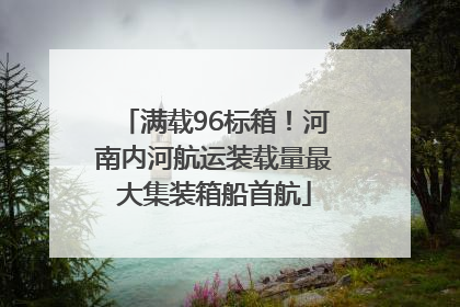 满载96标箱！河南内河航运装载量最大集装箱船首航