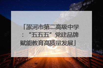 漯河市第二高级中学：“五五五”党建品牌赋能教育高质量发展