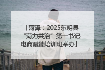 菏泽：2025东明县“菏力共治”第一书记·电商赋能培训班举办
