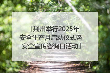 荆州举行2025年安全生产月启动仪式暨安全宣传咨询日活动