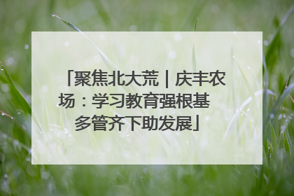 聚焦北大荒｜庆丰农场：学习教育强根基 多管齐下助发展