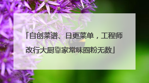 自创菜谱、日更菜单，工程师改行大厨靠家常味圈粉无数
