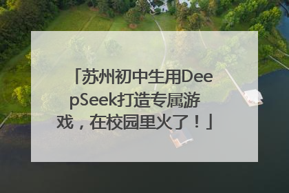苏州初中生用DeepSeek打造专属游戏，在校园里火了！