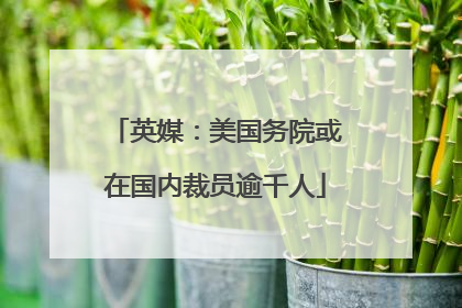 英媒：美国务院或在国内裁员逾千人