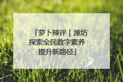 萝卜辣评｜潍坊探索全民数字素养提升新路径