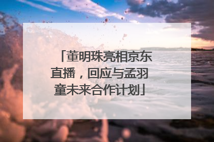 董明珠亮相京东直播，回应与孟羽童未来合作计划