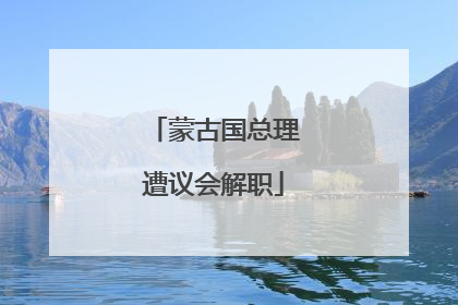 蒙古国总理遭议会解职