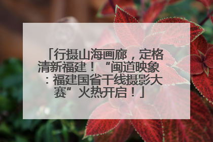 行摄山海画廊，定格清新福建！“闽道映象：福建国省干线摄影大赛”火热开启！