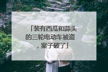 装有西瓜和蒜头的三轮电动车被盗，案子破了