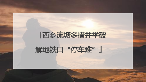 西乡流塘多措并举破解地铁口“停车难”