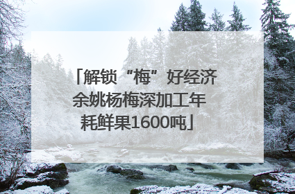 解锁“梅”好经济 余姚杨梅深加工年耗鲜果1600吨