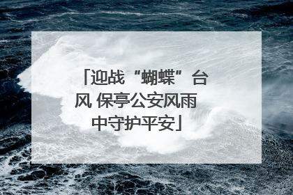 迎战“蝴蝶”台风 保亭公安风雨中守护平安