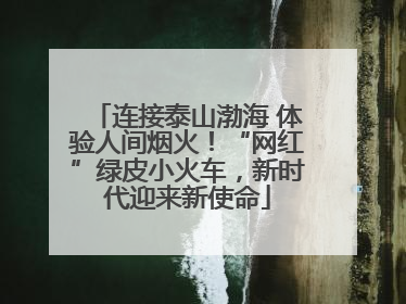 连接泰山渤海 体验人间烟火！“网红”绿皮小火车，新时代迎来新使命